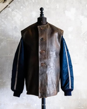 1980s French vintage KUDSAK biker racing Jacket